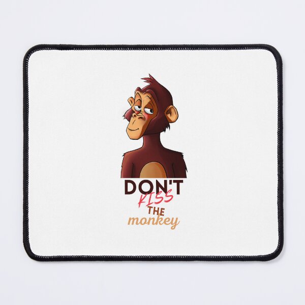 Item preview, Don't kiss the monkey. Monkeypox virus funny designed and sold by Rook-art.