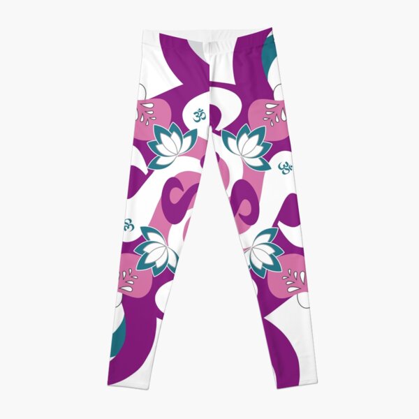Shee Mandala Spiral with Om and Lotus Symbol Leggings