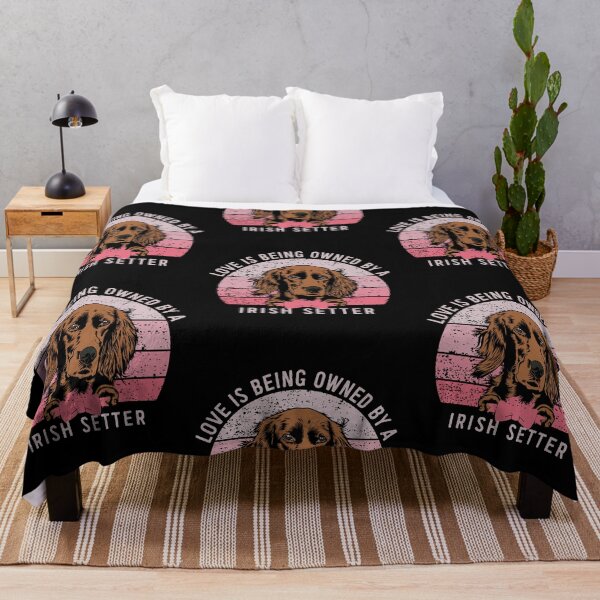 Item preview, Irish Setter Love Pink Vintage Sunset Valentine designed and sold by Cuddlythopia.