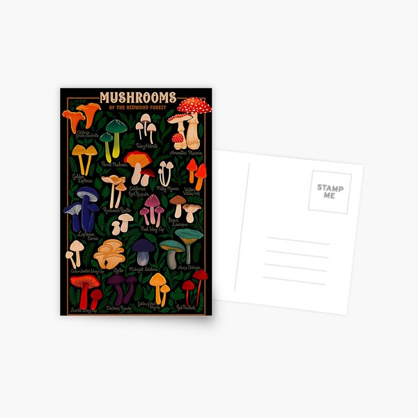 Item preview, Mushrooms of the Redwood Forest designed and sold by CattGDesigns.