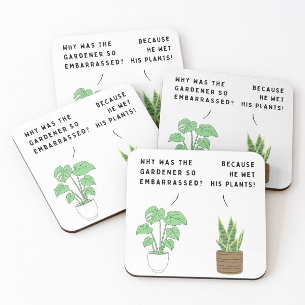 Item preview, Plant joke - Why was the gardener so embarrassed? designed and sold by ani-eni.