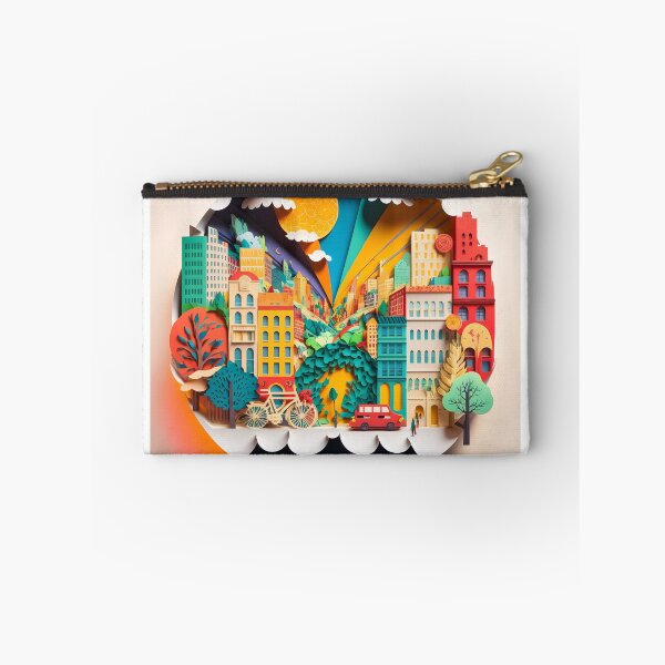 Item preview, 3D Effect Papercut Art - Cityscape Scene designed and sold by TheArtfulAI.