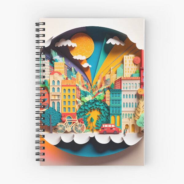 Item preview, 3D Effect Papercut Art - Cityscape Scene designed and sold by TheArtfulAI.