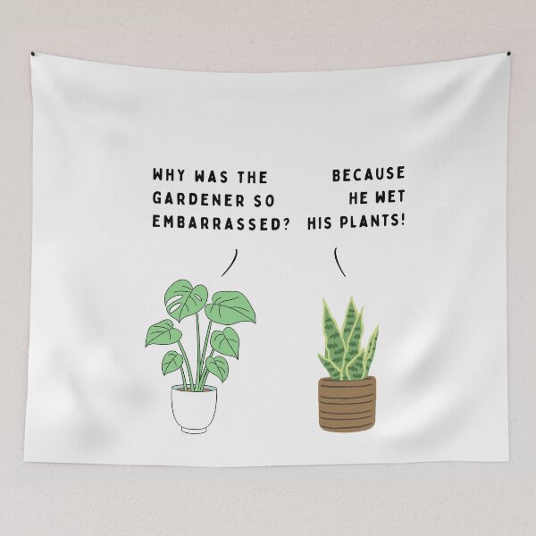 Item preview, Plant joke - Why was the gardener so embarrassed? designed and sold by ani-eni.