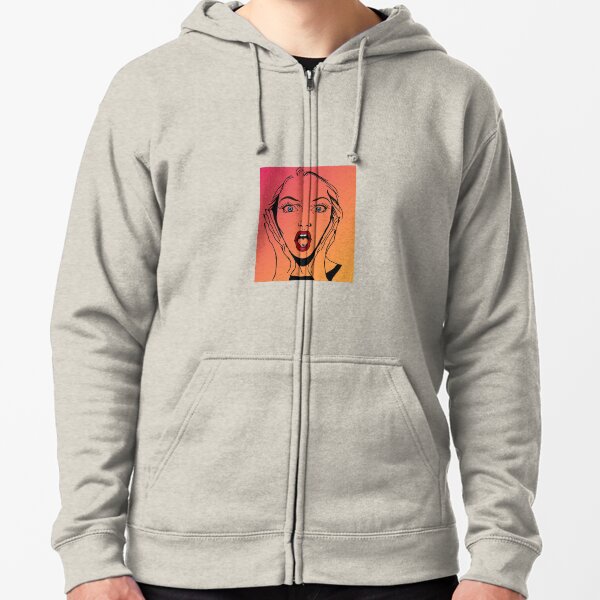 sunset scream Zipped Hoodie