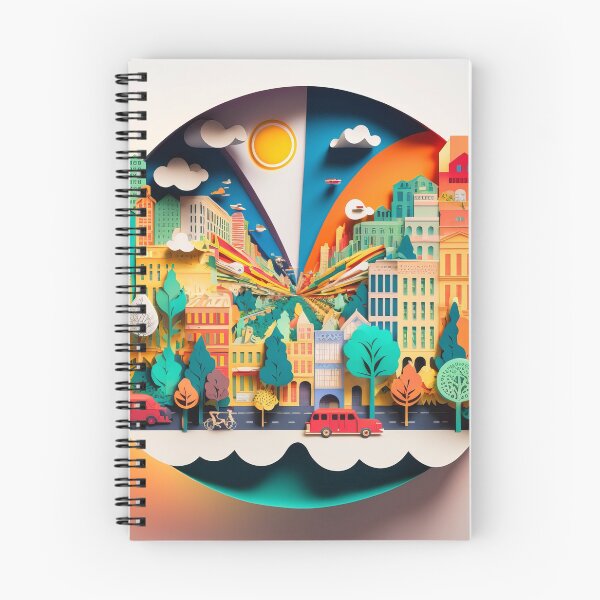 Item preview, 3D Effect Papercut Art - Cityscape Scene designed and sold by TheArtfulAI.