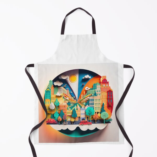 Item preview, 3D Effect Papercut Art - Cityscape Scene designed and sold by TheArtfulAI.