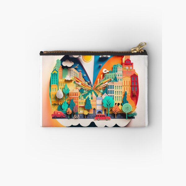 Item preview, 3D Effect Papercut Art - Cityscape Scene designed and sold by TheArtfulAI.