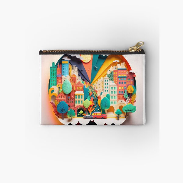 Item preview, 3D Effect Papercut Art - Cityscape Scene designed and sold by TheArtfulAI.
