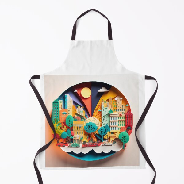 Item preview, 3D Effect Papercut Art - Cityscape Scene designed and sold by TheArtfulAI.