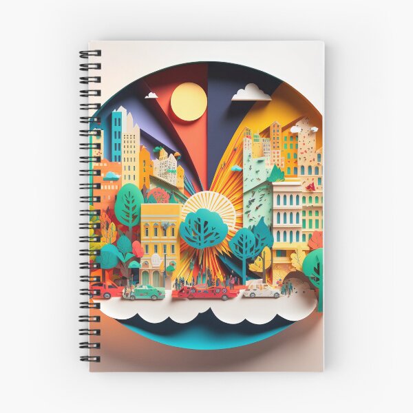 Item preview, 3D Effect Papercut Art - Cityscape Scene designed and sold by TheArtfulAI.