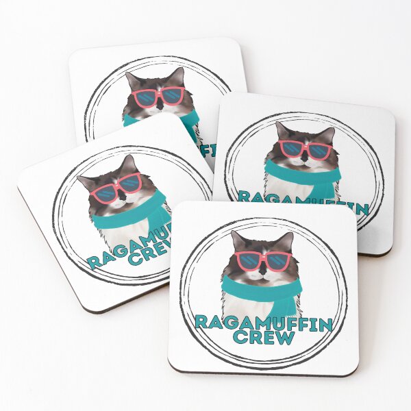 Item preview, Ragamuffin cat crew cool tuxedo cat in sunglasses designed and sold by JoeyGraceCatCo.