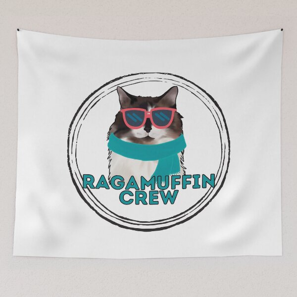 Item preview, Ragamuffin cat crew cool tuxedo cat in sunglasses designed and sold by JoeyGraceCatCo.