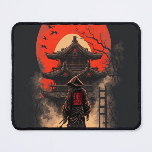 Item preview, Traditional warrior in front of a mythical Japanese temple designed and sold by BaynoSama.