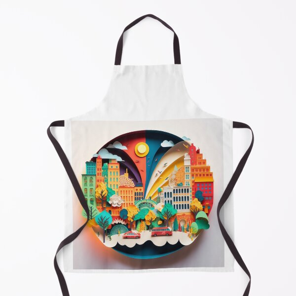 Item preview, 3D Effect Papercut Art - Cityscape Scene designed and sold by TheArtfulAI.