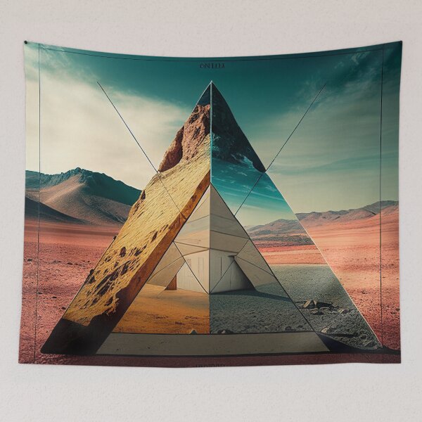 Item preview, Trippy Triangle in the Desert Wall Art designed and sold by BySpinny.