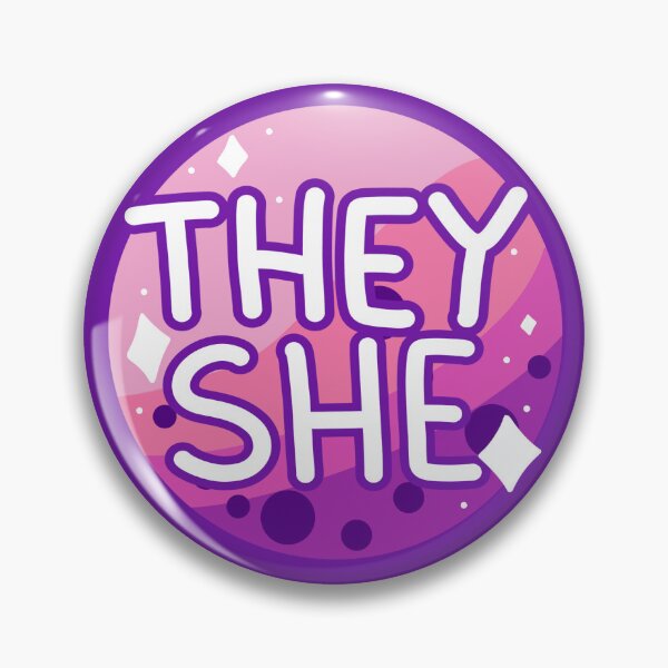 Item preview, they/she pink & purple boba designed and sold by pridefrogprints.