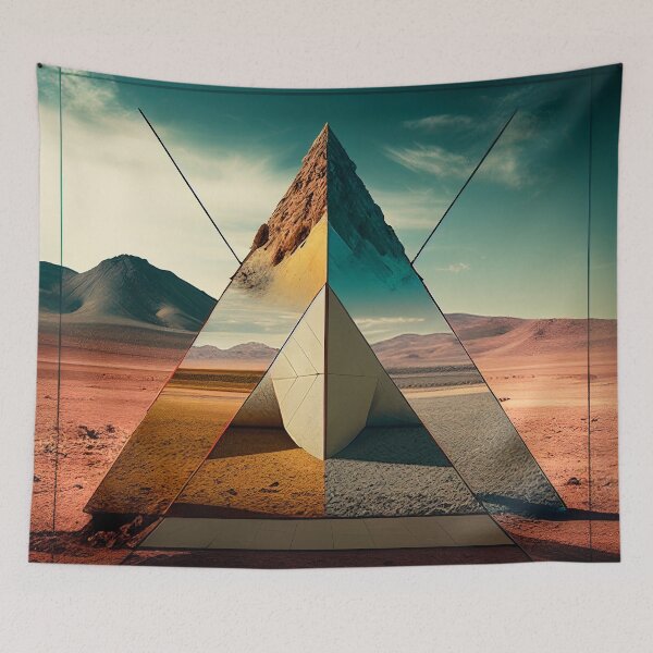 Item preview, Trippy Triangle in the Desert Wall Art designed and sold by BySpinny.