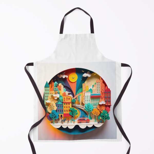 Item preview, 3D Effect Papercut Art - Cityscape Scene designed and sold by TheArtfulAI.