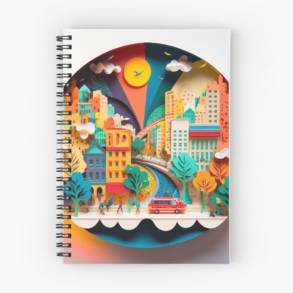 Item preview, 3D Effect Papercut Art - Cityscape Scene designed and sold by TheArtfulAI.