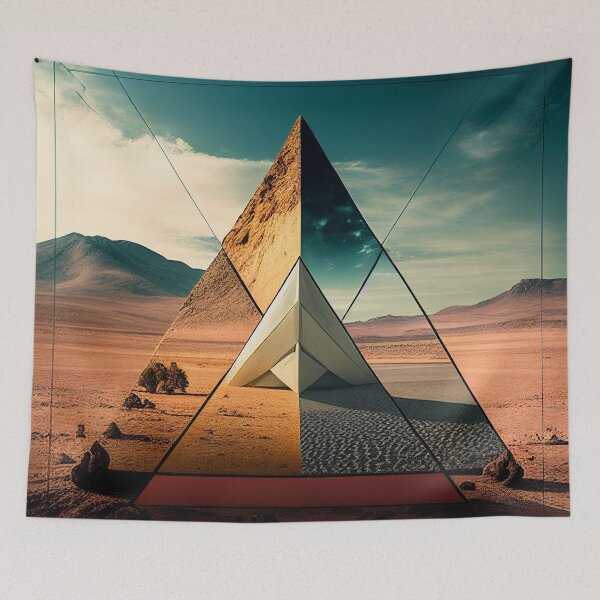 Item preview, Trippy Triangle in the Desert Wall Art designed and sold by BySpinny.