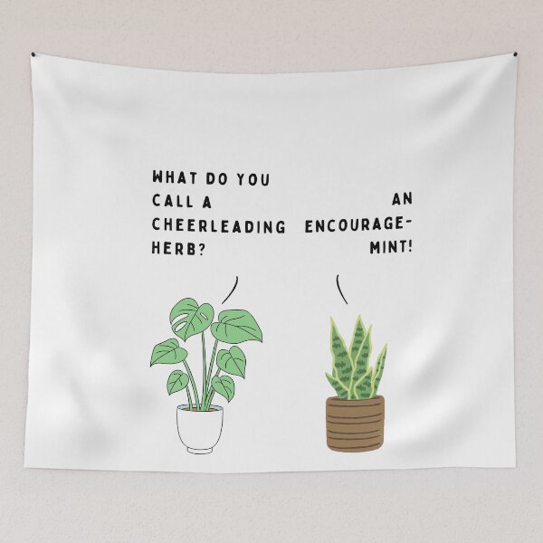 Item preview, Plant joke - What do you call a cheerleading herb? designed and sold by ani-eni.