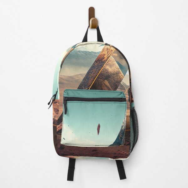 Item preview, Trippy Triangle in the Desert With Character Wall Art designed and sold by BySpinny.