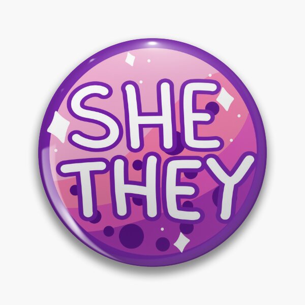 Item preview, she/they pink & purple boba designed and sold by pridefrogprints.