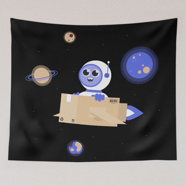 Item preview, Spaceman Cardboard Box designed and sold by nateheins.