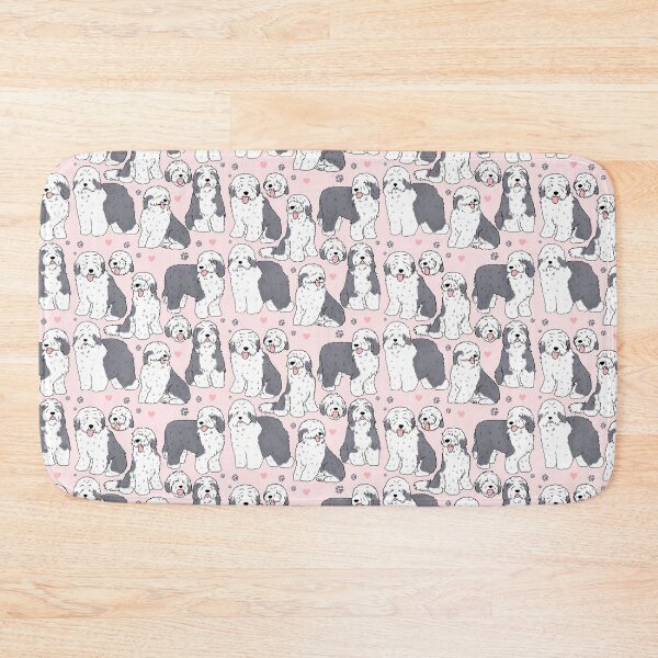 Item preview, Old English Sheepdog illustration pattern  designed and sold by Yarafantasyart.
