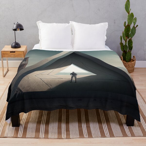 Item preview, Trippy Triangle in an Urban Setting with Character Wall Art designed and sold by BySpinny.