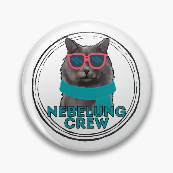 Item preview, Nebelung cat crew cool cat in sunglasses designed and sold by JoeyGraceCatCo.
