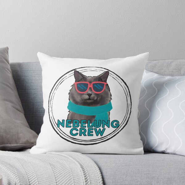 Item preview, Nebelung cat crew cool cat in sunglasses designed and sold by JoeyGraceCatCo.