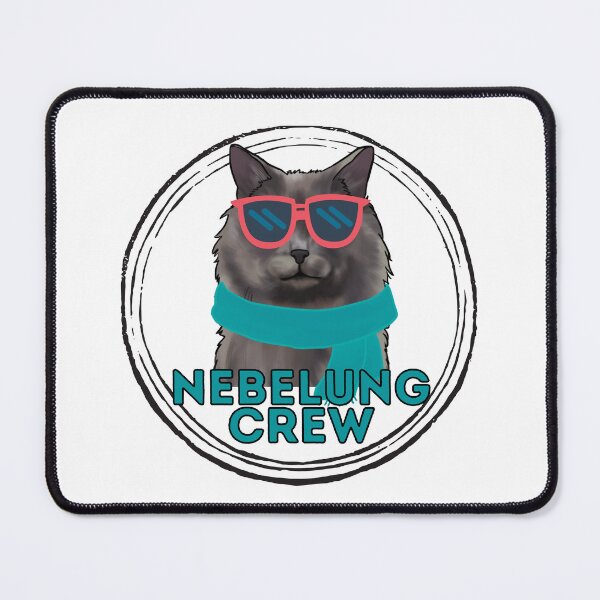 Item preview, Nebelung cat crew cool cat in sunglasses designed and sold by JoeyGraceCatCo.