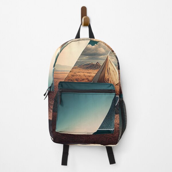 Item preview, Trippy Triangle in the Desert With Character Wall Art designed and sold by BySpinny.