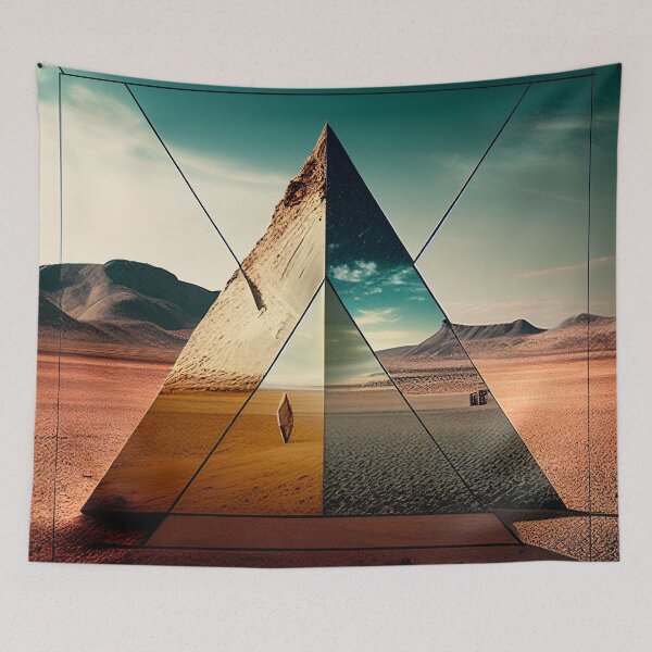 Item preview, Trippy Triangle in the Desert Wall Art designed and sold by BySpinny.