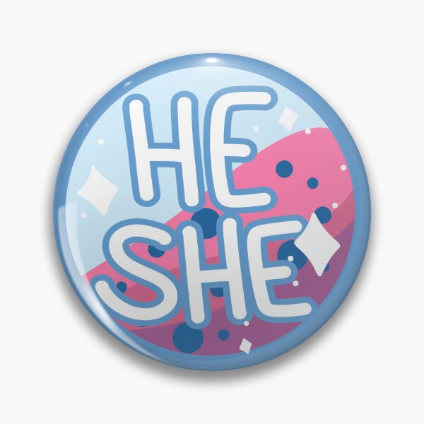 Item preview, he/she blue & pink boba designed and sold by pridefrogprints.