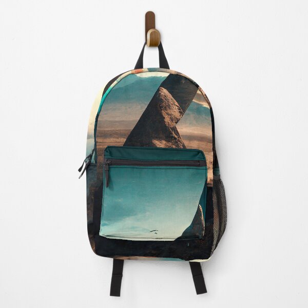 Item preview, Trippy Triangle in the Desert With Character Wall Art designed and sold by BySpinny.