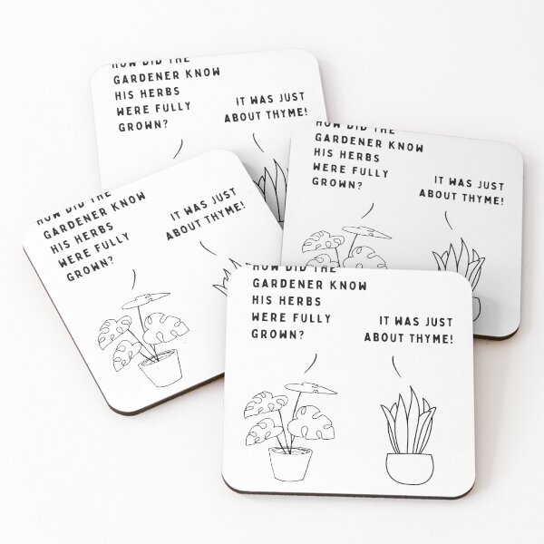Item preview, Plant joke - How did the gardener know his herbs were fully grown? designed and sold by ani-eni.