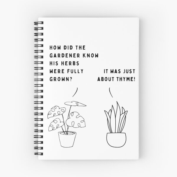 Item preview, Plant joke - How did the gardener know his herbs were fully grown? designed and sold by ani-eni.