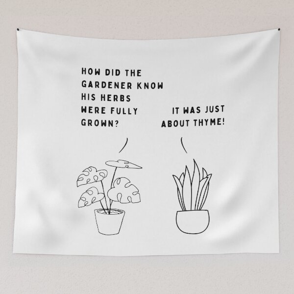 Item preview, Plant joke - How did the gardener know his herbs were fully grown? designed and sold by ani-eni.