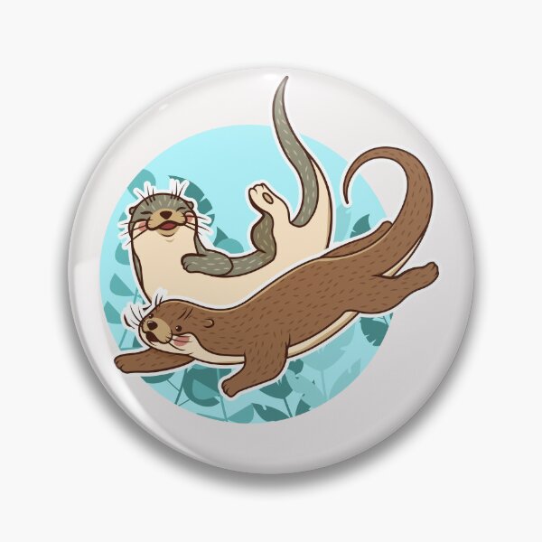Item preview, significant otters - otters holding hands designed and sold by exponentialart.