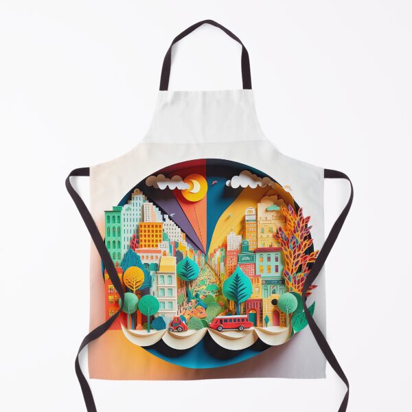 Item preview, 3D Effect Papercut Art - Cityscape Scene designed and sold by TheArtfulAI.