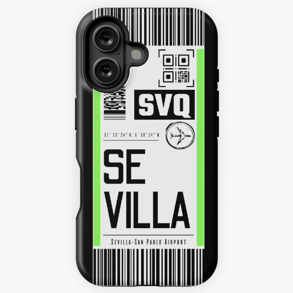 Item preview, SEVILLE SVQ classic luggage tag airport stickers designed and sold by LeddsoDello.