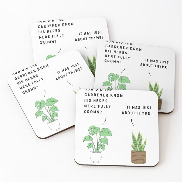 Item preview, Plant joke - How did the gardener know his herbs were fully grown? designed and sold by ani-eni.
