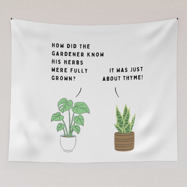 Item preview, Plant joke - How did the gardener know his herbs were fully grown? designed and sold by ani-eni.