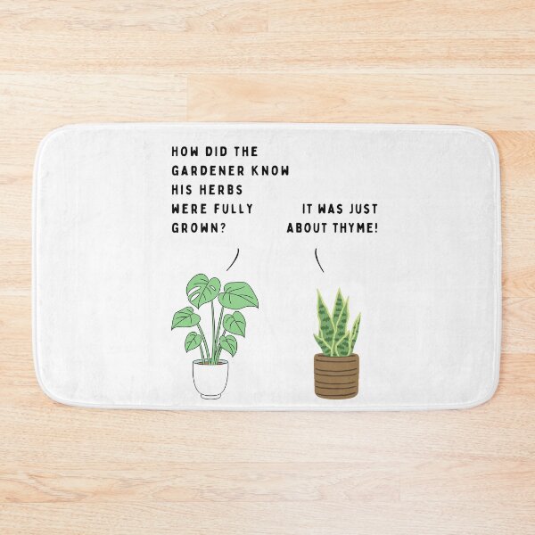 Item preview, Plant joke - How did the gardener know his herbs were fully grown? designed and sold by ani-eni.