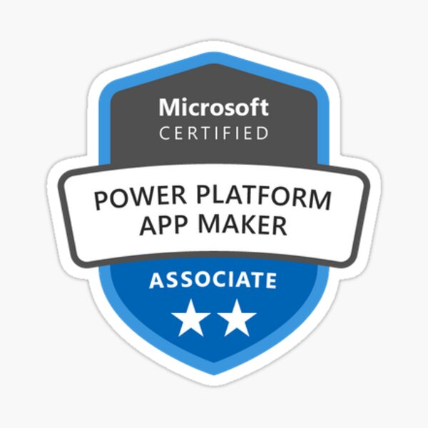"Microsoft Certified Power Platform App Maker Associate" Sticker for
