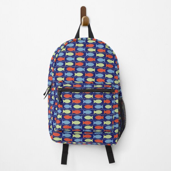 Item preview, Happy fishies dark blue background designed and sold by kspfeif.