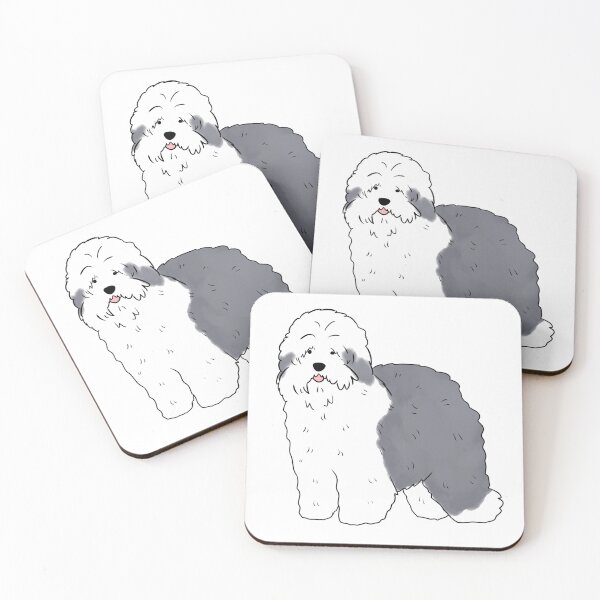 Item preview, old english sheepdog cute illustration  designed and sold by Yarafantasyart.
